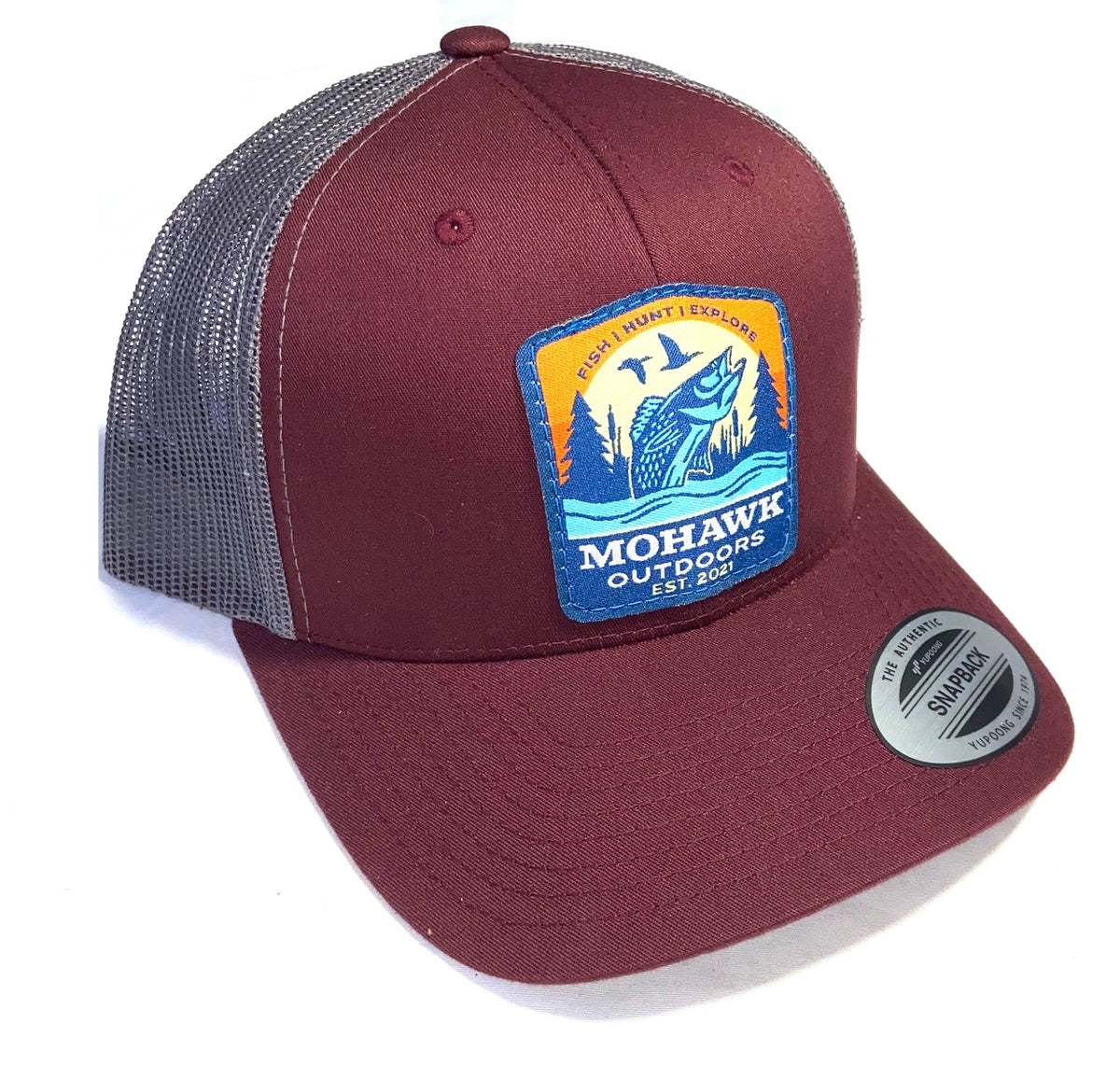 Mohawk Outdoors Snapback Hat Adult / Maroon